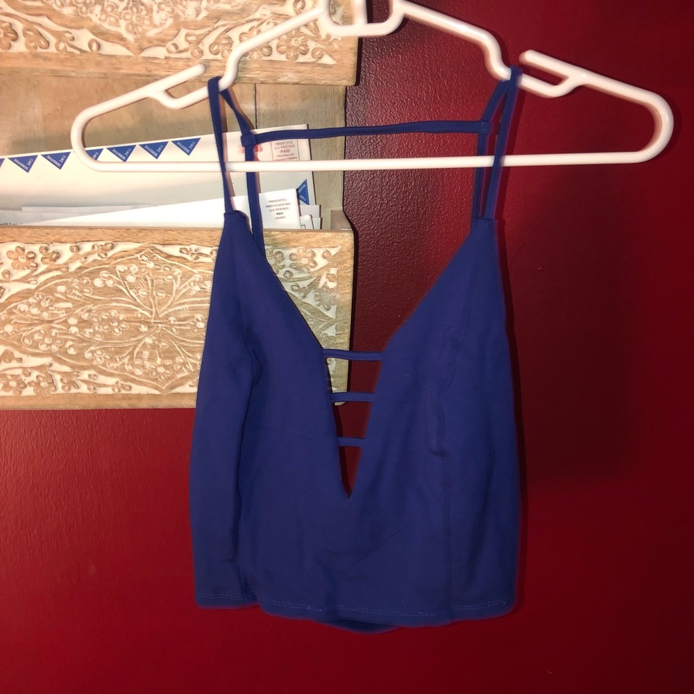 Blue crop top